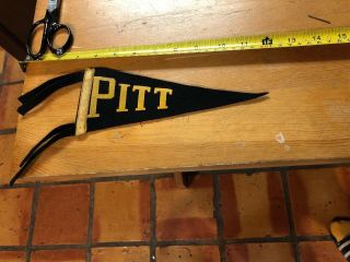 Vintage Pitt Mini Felt Pennant 1950s University Of Pittsburgh