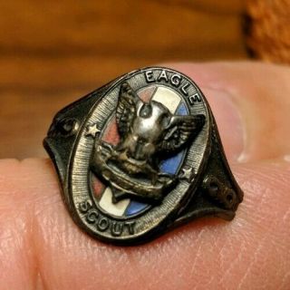 Eagle Scout Ring Vintage Sterling Silver Eagle Scout Ring