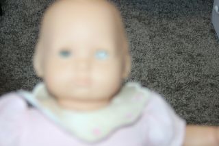 Vintage Pleasant Company American Girl Bitty Baby Blonde Blue Eyes 14 pink dres 2
