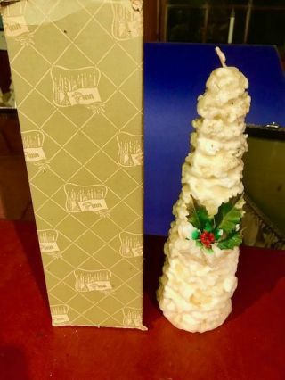 Vintage Penn Wax Holiday Christmas Tree Candle 1960 