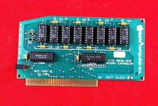 Apple Iie 80col 64k Memory Expansion 820 - 0067 - B 607 - 0103 - E Card