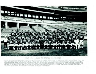 1969 St.  Louis Cardinals 8x10 Team Photo Nfl Football Missouri Usa Lane Hof