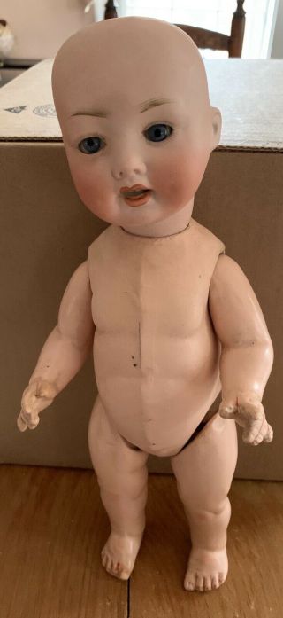 Vintage P.  M 914 Bisque Head Doll - 13 Inches - Sleep Eyes - Germany