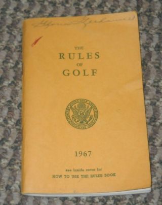 Vintage Book 1967 The Rules Of Golf Usga