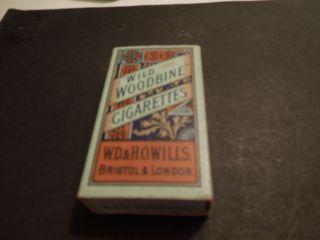 Cigarette Pack Wills Wild Woodbine With Insert But No Cigarettes Vintage 10 Pk