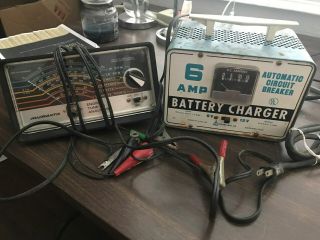 Vintage Micronta Auto Tune - Up Analyzer & Battery Charger 6amp Circuit Breaker Dc