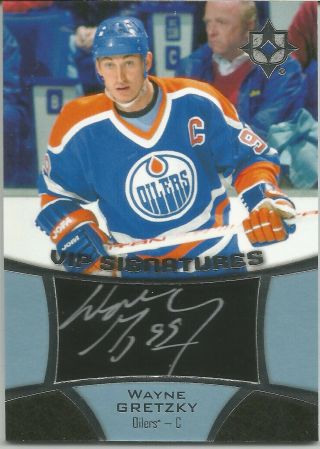 2015 - 16 Ud Ultimate Wayne Gretzky Vip Signature Auto Autograph / 12 Oilers $$$$