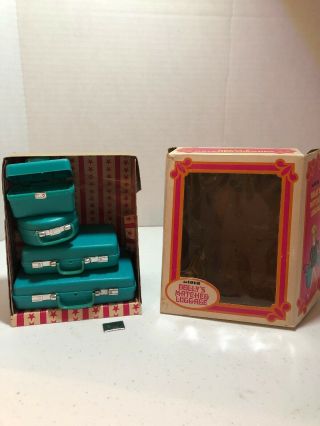 Rare Barbie Doll Sized Miner Luggage Set Vintage 1960 