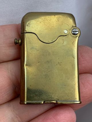 Vintage Small Size THORENS Single Claw Semi Automatic Pocket Lighter Gold Plated 2