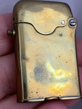 Vintage Small Size THORENS Single Claw Semi Automatic Pocket Lighter Gold Plated 3