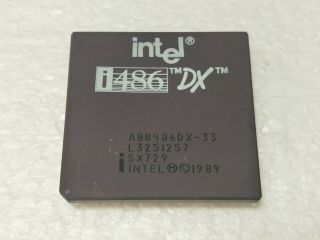 Intel 486dx 33mhz Cpu (a80486dx) - For Vintage Dos Computer Motherboards