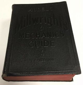 Vtg Audels Millwrights Handy Book Graham Antiquarian Tools Machines