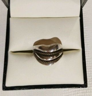 Vintage Old Mexico Taxco Sterling Silver 10.  7 Grams Ring Size 8.  75
