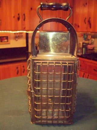 Vintage Brass Maritime Ships Lantern Lamp With Glass Oil Lantern Viking Style