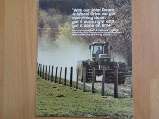 Htf Vintage John Deere 8440 8640 Tractor Brochure 12 Pgs