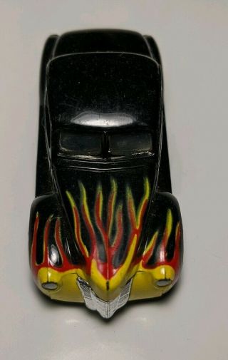 Vintage Tyco Black ' 40 Ford Coupe Flamed Hot Rod HO Slot Car Body Only 3