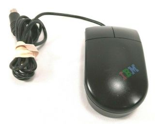 Vintage Ibm Ps/2 Two Button Trackball Wired Ball Mouse Model Mu08j
