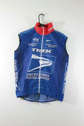 Usps Visa Trek Yahoo Nike Vest Cycling Bike Racing Team Vest " M Blue "