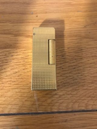 Dunhill Vintage Gold Plated Rollagas Cigarette Lighter In Vgc