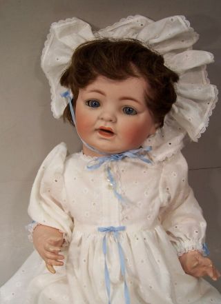 Antique 17 inch German George Borgfeldt Bisque Head Baby Doll 3