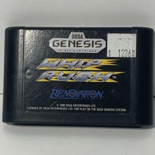 Whip Rush Sega Genesis Vintage Classic Retro Game Cartridge