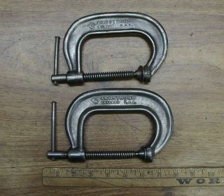 2 Vintage Armstrong No.  403 C " Clamps,  3 " Capacity,  Operating