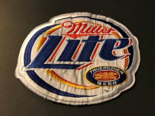 Large Miller Lite Beer Trucker Uniform Jacket Patch 6 - 1/2 " X 8 "