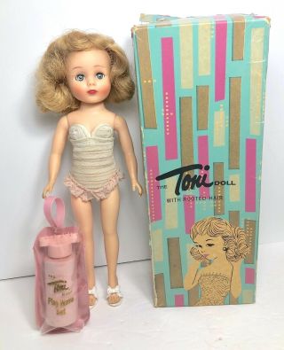 Vintage American Character 10.  5 - Inch Toni Doll With Play Wave Set 1950s Mib