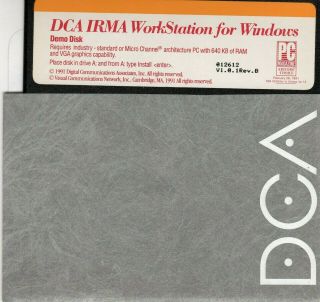 Ithistory (1991) Software: Dca Irma Workstation For Windows V 1.  0.  1 Rev B