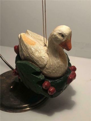 Vintage Signed House Of Hatten Denise Calla Geese A Laying Ornament 1989