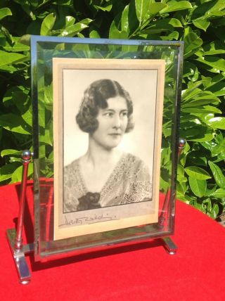 A Stunning Large Vintage Art Deco Chromed Photo Frame With Bevelled Edge Glass.