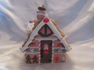 Vintage Lucy and Me Bear Ceramic Gingerbread house cookie treat jar 3