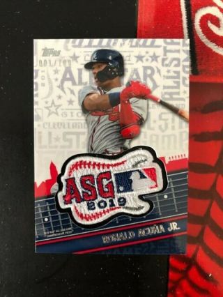Topps 2019 Mlb All Star Patch Card Ronald Acuna Jr Braves 1/100 Asg Starter 1