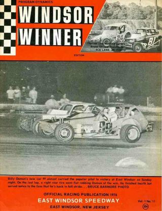 1976 East Windsor Speedway Program Vol.  1 No.  11 Windsor Winner