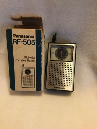 Vintage Panasonic Rf - 505 Portable Handheld Am / Fm Radio