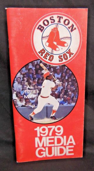 Vintage 1979 Mlb Baseball Boston Red Sox Media Guide Yearbook Yastrzemski Stats