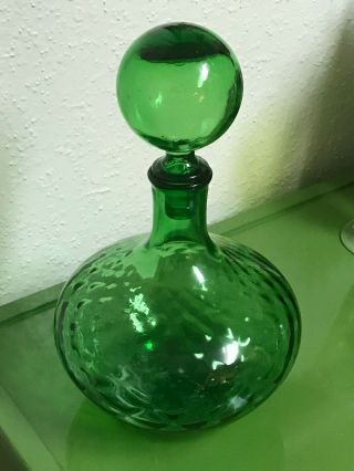 Vintage/retro Glass Decorative Bottle With Bulb Stopper Top