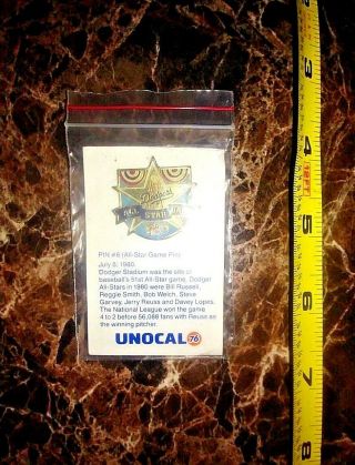 Vintage 1987 Unocal 76 Los Angeles Dodger Stadium 1980 All Star Game Pin