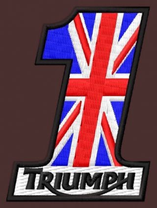 Triumph Nr.  1 Embroidered Patch 2 - 3/4 " X 2 " Motorcycle Rocketiii Tiger Bonneville