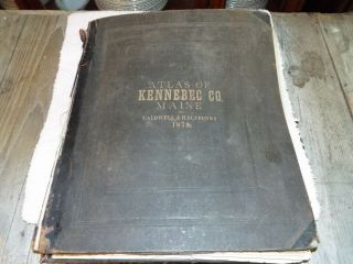 1879 Atlas Of Kennebec County,  Maine With 50 Plus Maps