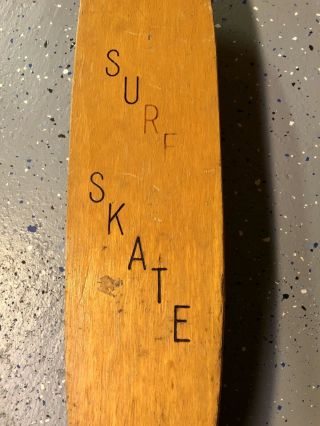 VINTAGE 1960 ' s SOKOL Surf Skate Steel Wheel Skateboard 3
