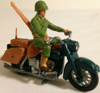 Britains Ltd.  Motorcycle U.  S Dispatch Rider Vintage Toy England