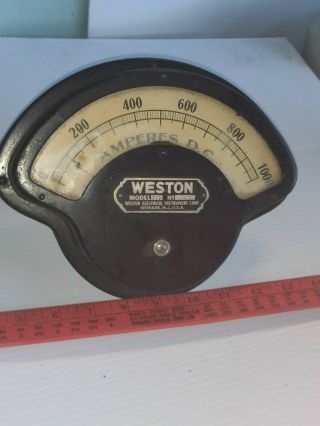 Weston Model 273 Amp Meter Large For Display Only Vintage Steam Punk