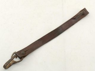 Ww2 Vintage Japanese Army Leather Sword Hanger Belt B11490