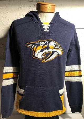 Ccm Nhl Nashville Predators Hockey Jersey Hooded Sweatshirt Size Xl Extra Large