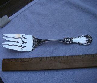 Reed & Barton Burgundy (1949) Large Serving Fork - Pierced - 9 1/8 Inches