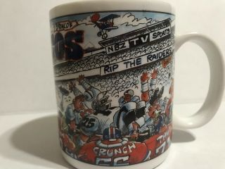 Vintage NFL Denver Broncos Coffee Mug / Cup By Custom Edge,  Bruce Day. 2