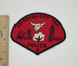 Colorado City Texas Police Patch Vintage
