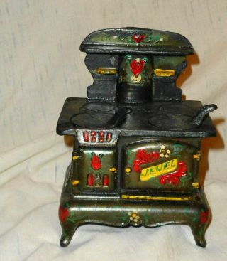 Vintage Small Cast Iron Jewel Cooking Stove Salesman Sample Take A Look
