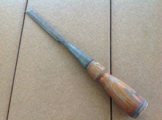 Vintage Stanley Wood Handle 1/2 " Chisel Tool